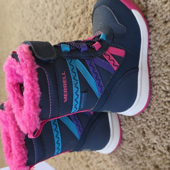 Merrell Girls Navy Boots size: 5 Infant - Picture 1 of 6
